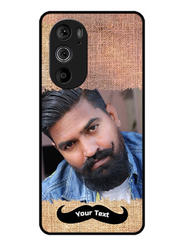 Custom Motorola Edge 30 Pro Custom Glass Phone Case - With Texture Design