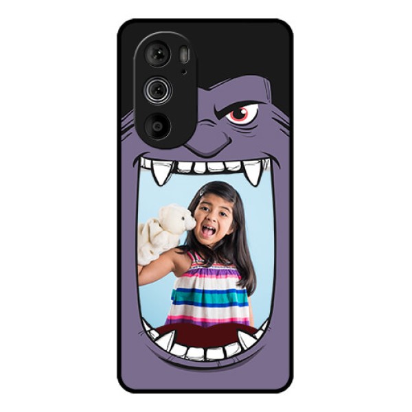 Motorola Edge 30 Pro Custom Glass Phone Case - Angry Monster Design