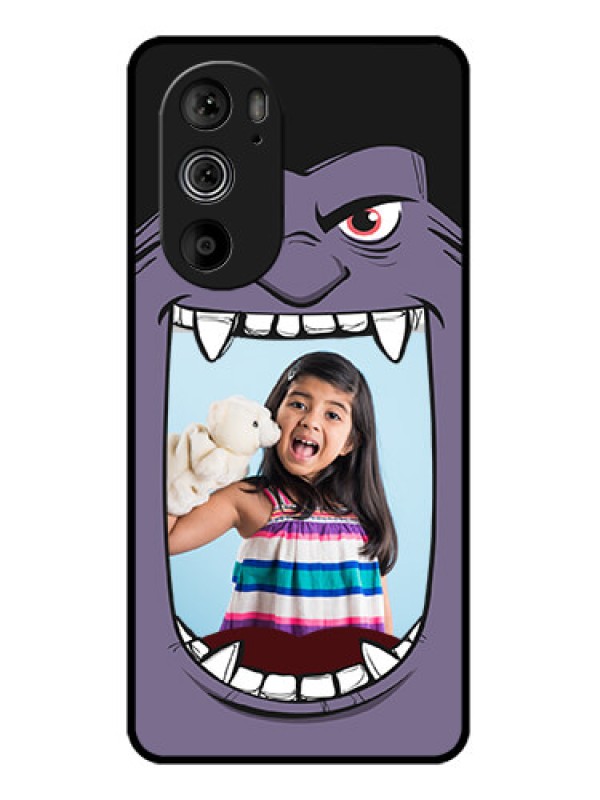 Custom Motorola Edge 30 Pro Custom Glass Phone Case - Angry Monster Design