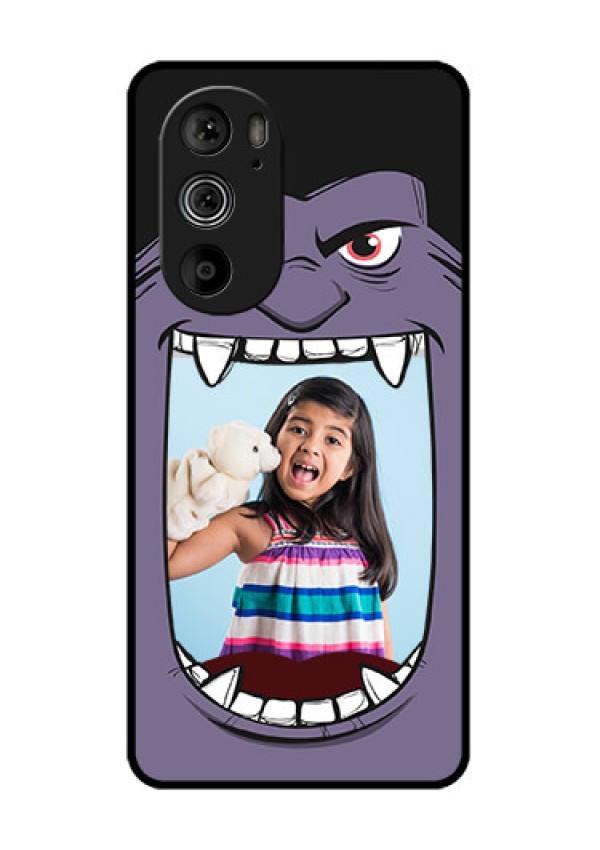 Motorola Edge 30 Pro Custom Glass Phone Case - Angry Monster Design