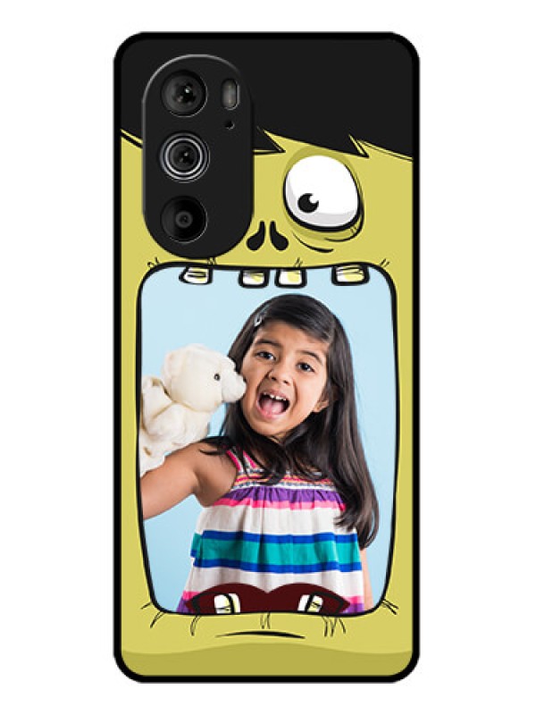 Custom Motorola Edge 30 Pro Custom Glass Phone Case - Cartoon Monster Back Case Design