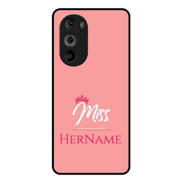 Motorola Edge 30 Pro Custom Glass Phone Case - Mrs With Name Design