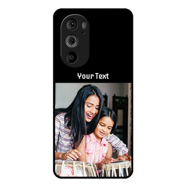 Motorola Edge 30 Pro Custom Glass Phone Case - Photo With Name Design
