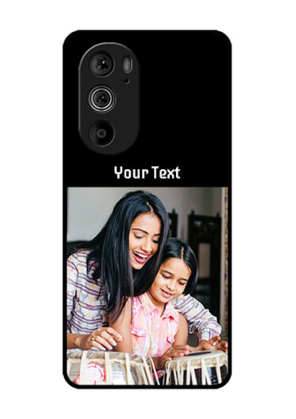 Motorola Edge 30 Pro Custom Glass Phone Case - Photo With Name Design