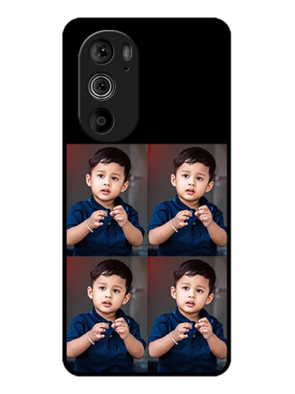 Custom Motorola Edge 30 Pro Custom Glass Phone Case - 4 Image Holder Design