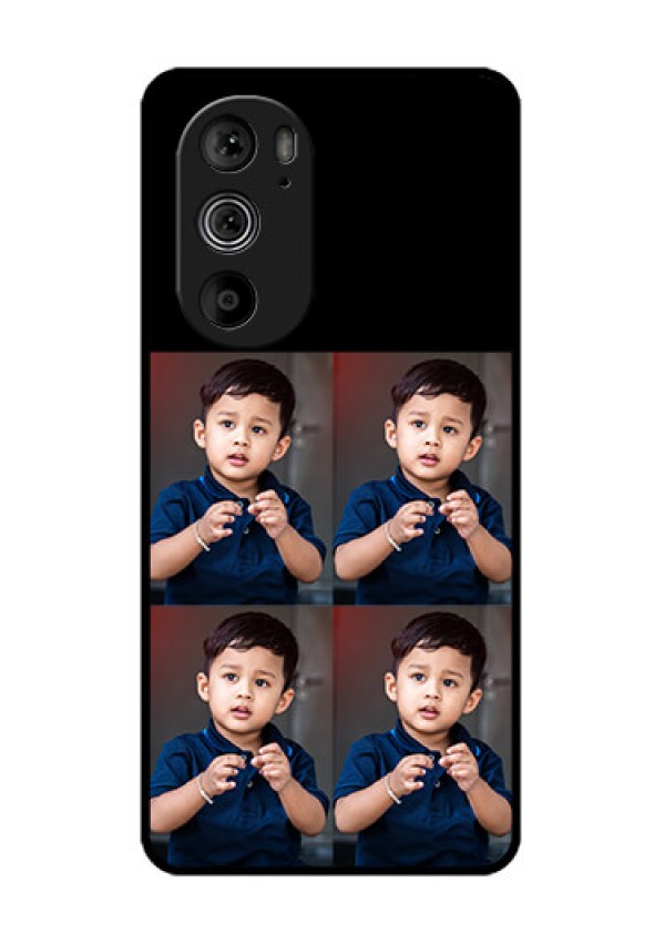 Motorola Edge 30 Pro Custom Glass Phone Case - 4 Image Holder Design