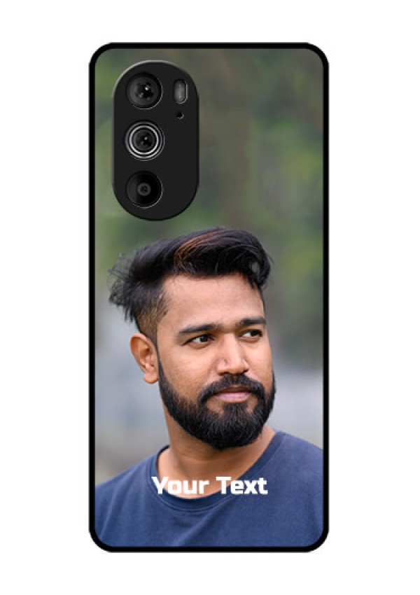 Motorola Edge 30 Pro Custom Glass Phone Case - Photo With Text Design
