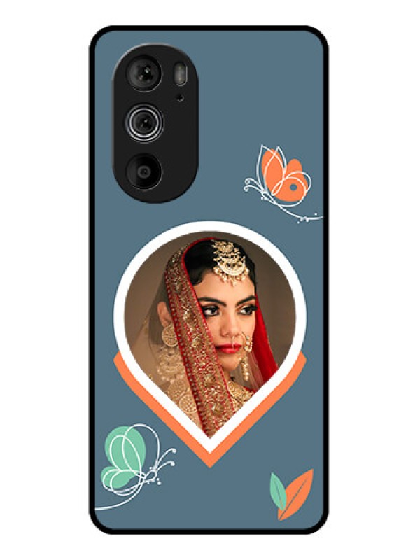 Custom Motorola Edge 30 Pro Custom Glass Phone Case - Droplet Butterflies Design