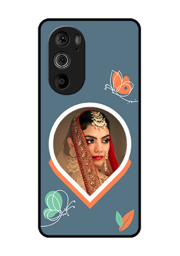 Motorola Edge 30 Pro Custom Glass Phone Case - Droplet Butterflies Design