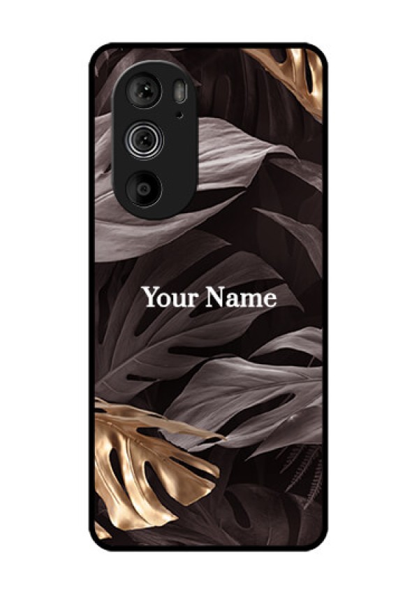 Motorola Edge 30 Pro Custom Glass Phone Case - Wild Leaves Digital Paint Design