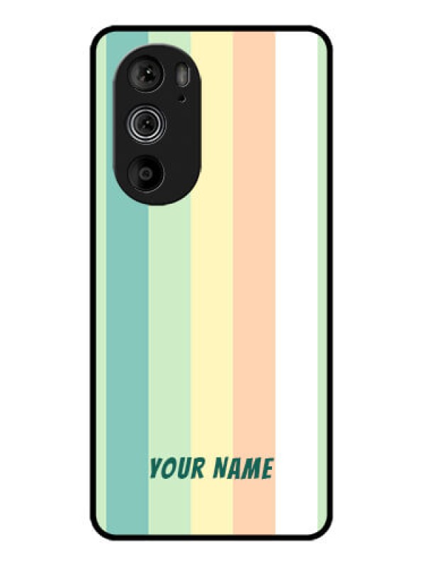 Custom Motorola Edge 30 Pro Custom Glass Phone Case - Multi - Colour Stripes Design