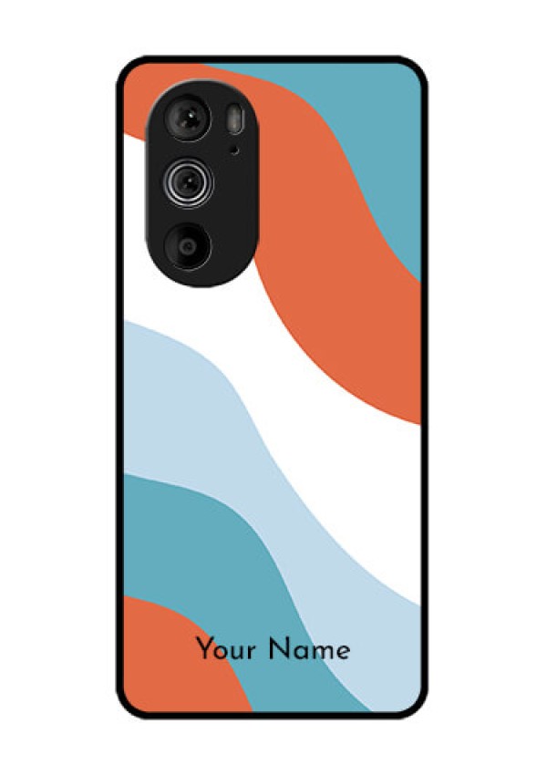 Motorola Edge 30 Pro Custom Glass Phone Case - Coloured Waves Design