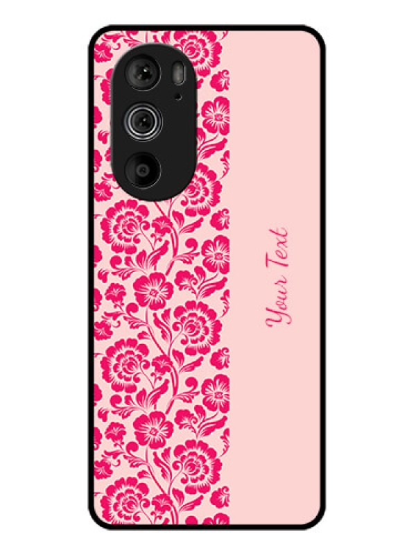 Custom Motorola Edge 30 Pro Custom Glass Phone Case - Attractive Floral Pattern Design