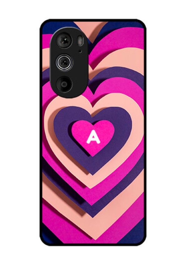Motorola Edge 30 Pro Custom Glass Phone Case - Cute Heart Pattern Design