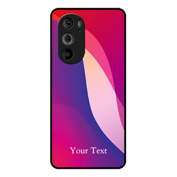 Motorola Edge 30 Pro Custom Glass Phone Case - Digital Abstract Overlap Design