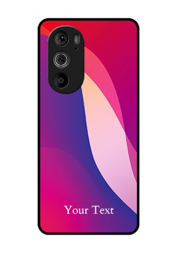 Motorola Edge 30 Pro Custom Glass Phone Case - Digital Abstract Overlap Design