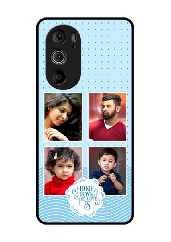 Motorola Edge 30 Pro Custom Glass Phone Case - Cute Love Quote With 4 Pic Upload Design