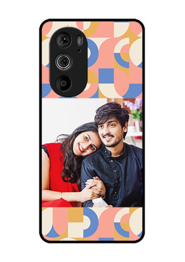 Motorola Edge 30 Pro Custom Glass Phone Case - Semi - Circle Maze Pattern Design