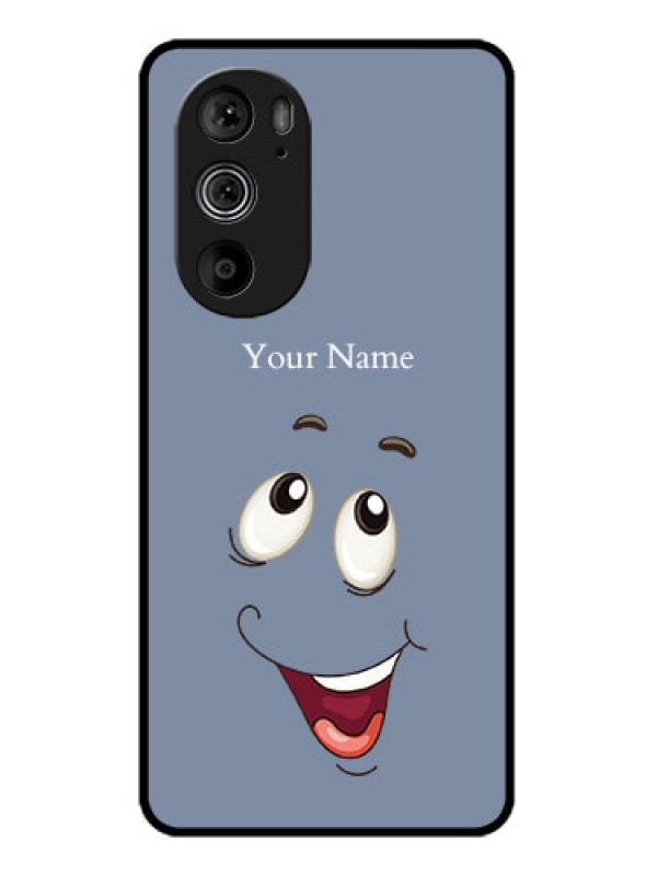 Custom Motorola Edge 30 Pro Custom Glass Phone Case - Laughing Cartoon Face Design