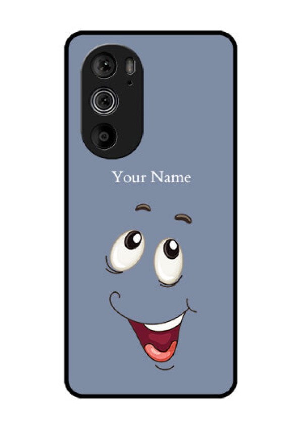 Motorola Edge 30 Pro Custom Glass Phone Case - Laughing Cartoon Face Design