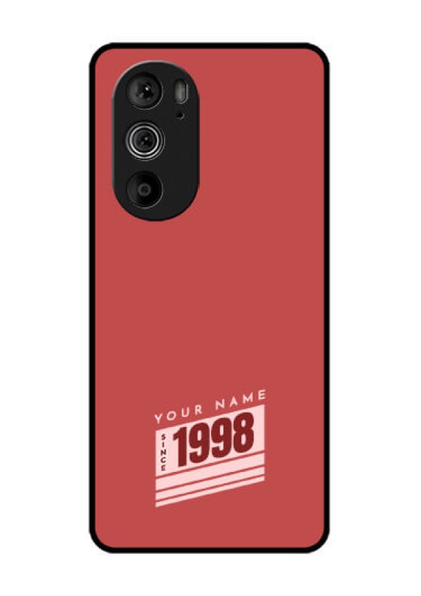 Motorola Edge 30 Pro Custom Glass Phone Case - Red Custom Year Of Birth Design