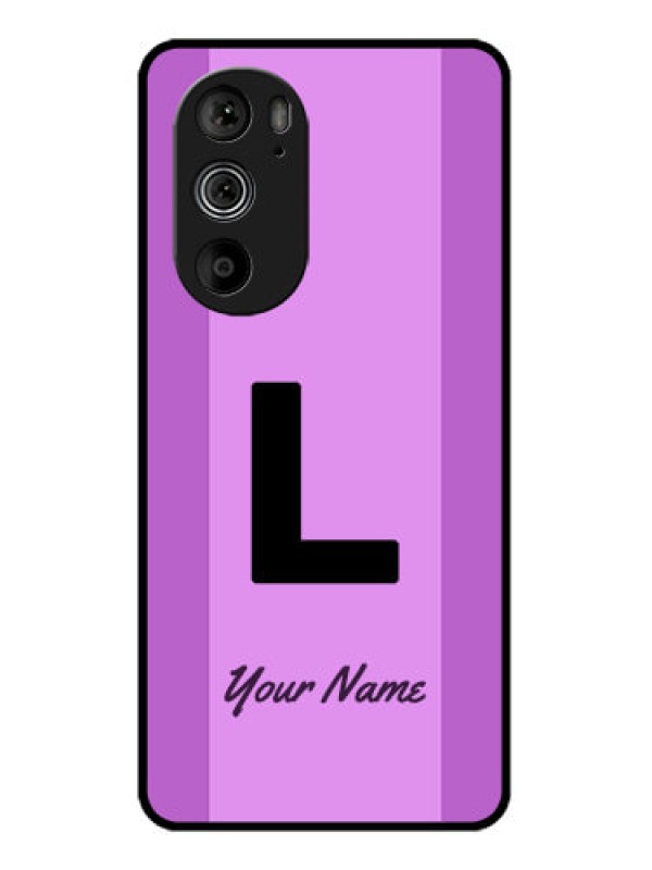 Custom Motorola Edge 30 Pro Custom Glass Phone Case - Tricolor Custom Text Design