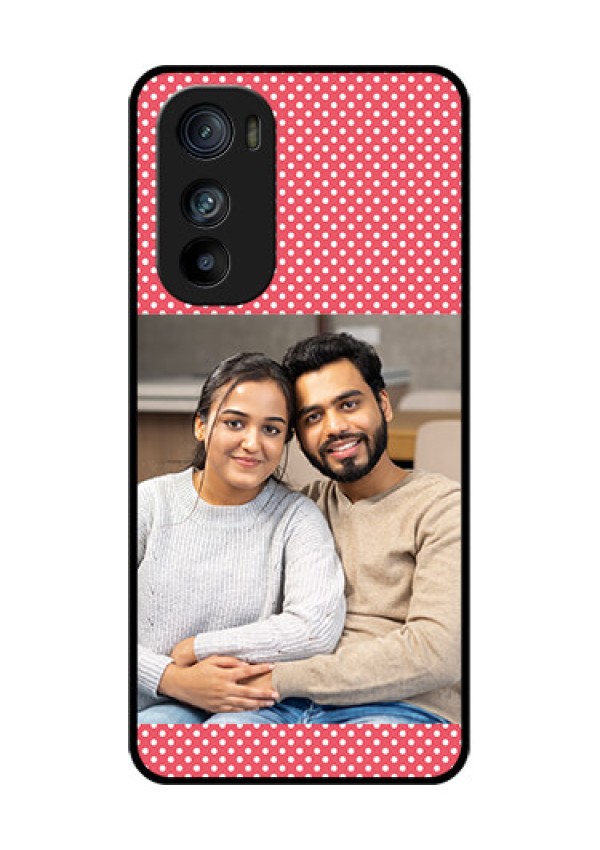 Motorola Edge 30 Custom Glass Phone Case - White Dotted Design