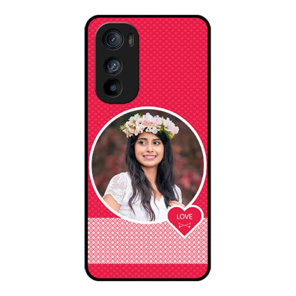Motorola Edge 30 Custom Glass Phone Case - Pink Color Pattern Design Motorola Edge 30 Custom Glass Phone Case - Pink Color Pattern Design