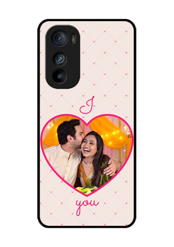Motorola Edge 30 Custom Glass Phone Case - Heart Shape Design