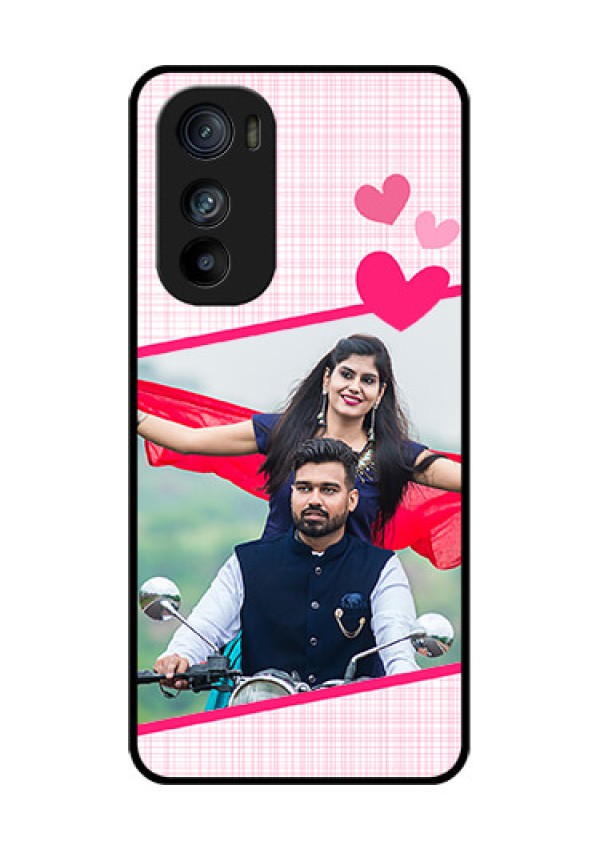 Motorola Edge 30 Custom Glass Phone Case - Love Shape Heart Design