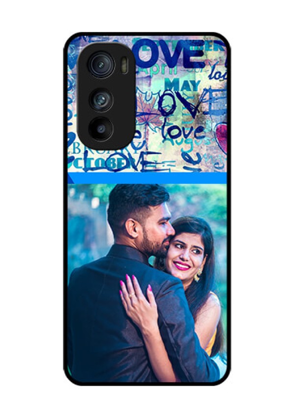 Motorola Edge 30 Custom Glass Phone Case - Colorful Love Design