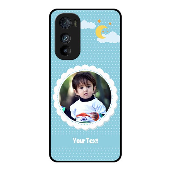 Motorola Edge 30 Custom Glass Phone Case - Violet Pattern Design