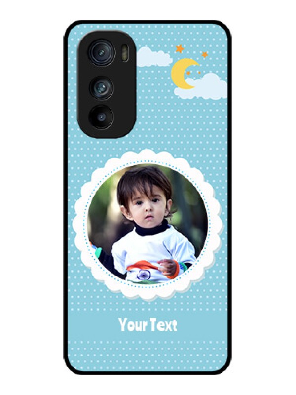 Custom Motorola Edge 30 Custom Glass Phone Case - Violet Pattern Design