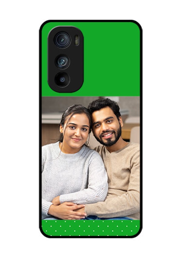 Motorola Edge 30 Custom Glass Phone Case - Green Pattern Design