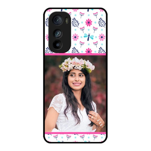 Motorola Edge 30 Custom Glass Phone Case - Colorful Flower Design Motorola Edge 30 Custom Glass Phone Case - Colorful Flower Design