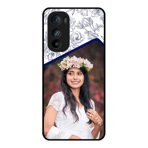 Motorola Edge 30 Custom Glass Phone Case - Classy Floral Design