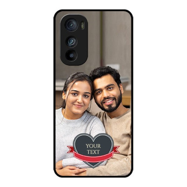 Motorola Edge 30 Custom Glass Phone Case - Just Married Couple Design