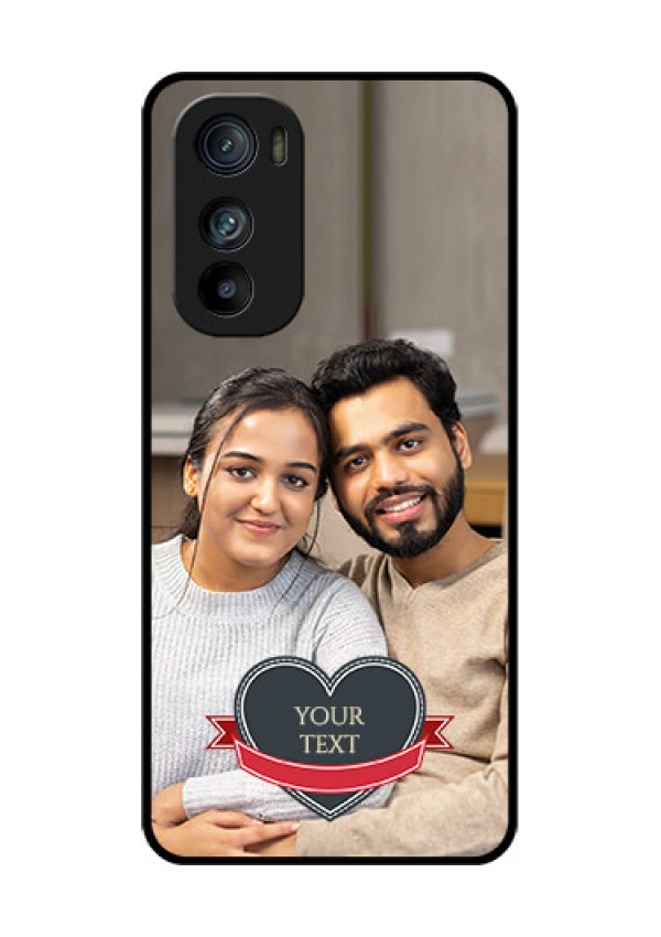 Motorola Edge 30 Custom Glass Phone Case - Just Married Couple Design