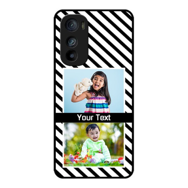 Motorola Edge 30 Custom Glass Phone Case - Black And White Stripes Design Motorola Edge 30 Custom Glass Phone Case - Black And White Stripes Design