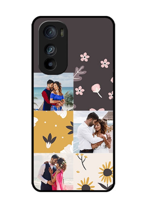 Motorola Edge 30 Custom Glass Phone Case - 3 Images With Floral Design