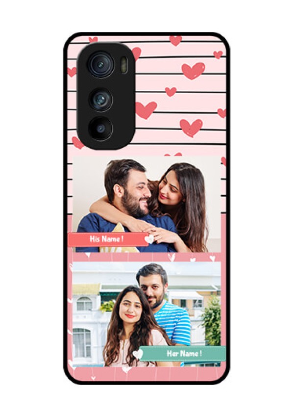 Motorola Edge 30 Custom Glass Phone Case - Photo With Heart Design