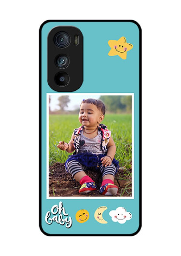 Motorola Edge 30 Custom Glass Phone Case - Smiley Kids Stars Design