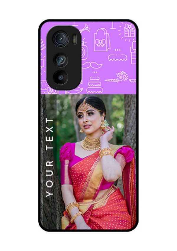Motorola Edge 30 Custom Glass Phone Case - Birthday Icons Design