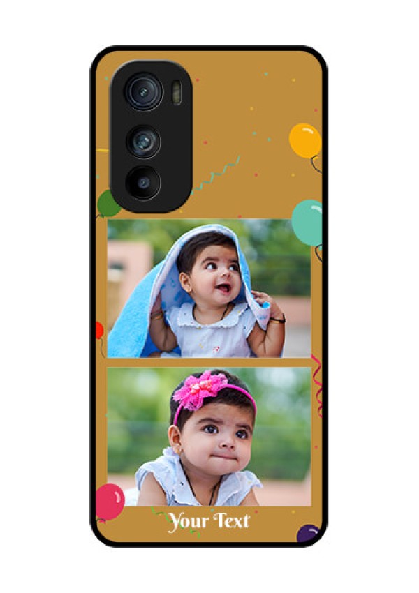 Motorola Edge 30 Custom Glass Phone Case - Image Holder With Birthday Celebrations Design
