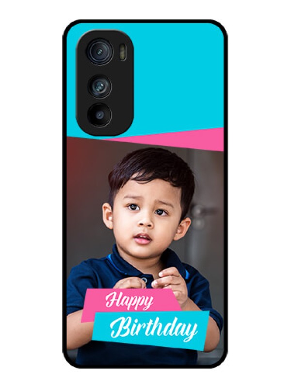 Custom Motorola Edge 30 Custom Glass Phone Case - Image Holder With 2 Color Design