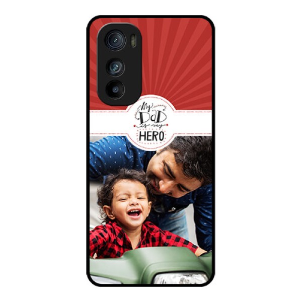 Motorola Edge 30 Custom Glass Phone Case - My Dad Hero Design