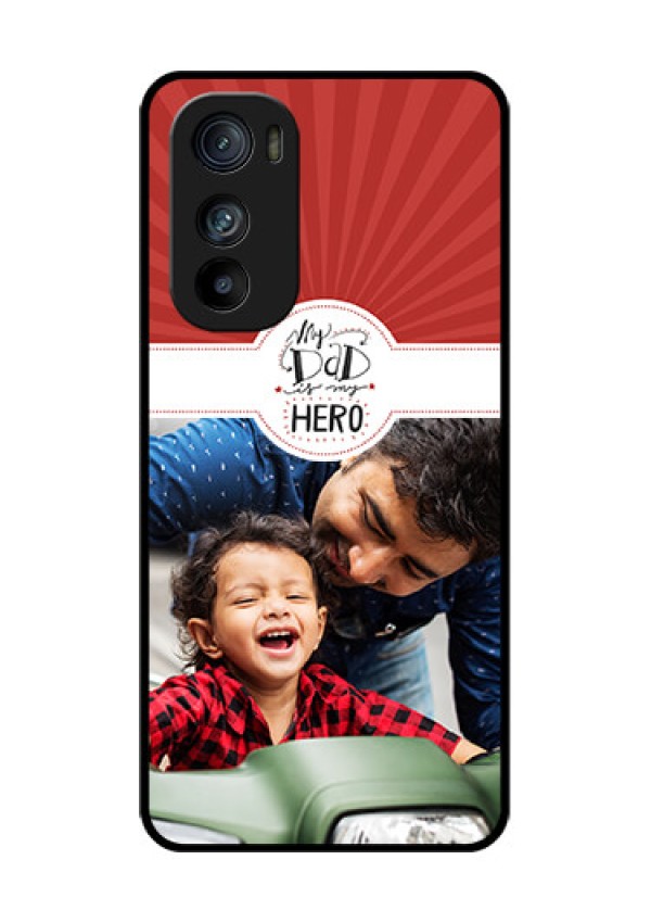 Motorola Edge 30 Custom Glass Phone Case - My Dad Hero Design