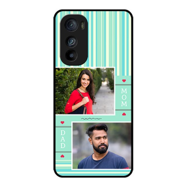 Motorola Edge 30 Custom Glass Phone Case - Mom & Dad Pic Design