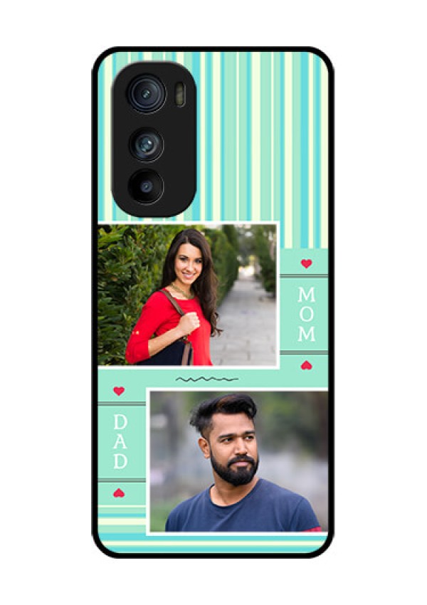 Motorola Edge 30 Custom Glass Phone Case - Mom & Dad Pic Design