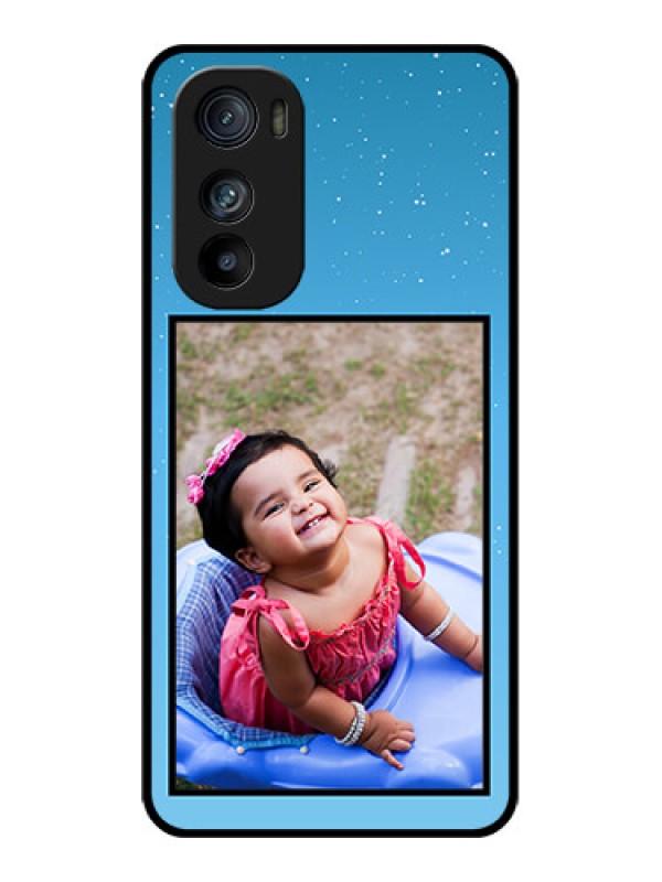 Custom Motorola Edge 30 Custom Glass Phone Case - Wave Pattern Colorful Design